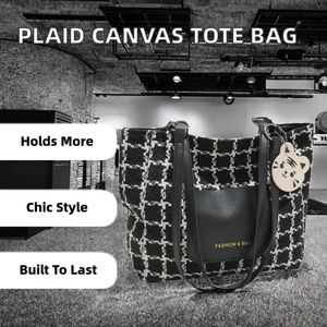 Factory Wholesale CasuPrint Pattern <b>Canvas</b> Tote <b>Handbags</b> Durable Daily Collapsible Shopping <b>Handbag</b> - Product Image 2
