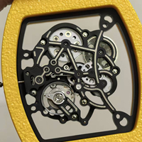 Hochwertige 055 Mechanische Uhr mit Maßgefertigtem Weinfass-Hohldesign für Business und Freizeit Herren-Armbanduhr