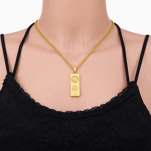 Collar de Bisutería de Moda para Mujer, Collar con Colgante, Joyería Fina, Juego de Collares de Acero Inoxidable, Bisutería Cuadrada - Product Image 3