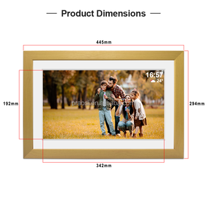Pros Marcos de fotos digitales inteligentes de madera de 15,6 "WiFi Marcos DE FOTOS electrónicos grandes IPS FHD Pantalla táctil Fotos Videos a través de Frameo - Product Image 6