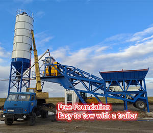 SDDOM جودة عالية CE 35 50 60 75M3 بدون سعة أساس محمول مورد خرسانة متنقلة - Product Image 1