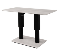 Table basse rectangulaire réglable en hauteur Ada Smart Office Living Room Furniture, en acier inoxydable avec vérin à gaz.