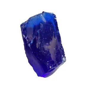 Natuurlijke Helder Gekleurde Cobalt 10Mm En Boven Size Transparante Kleur Glas Steen Voor Tuin Decoratie