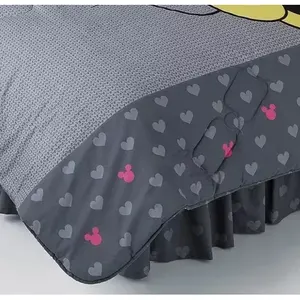 Parure de lit matelassée Minnie Mouse, taille matrimoniale, gris, 3 pièces, avec taies d'oreiller - Product Image 5