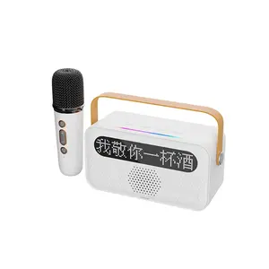 2024 şarkı sözleri ekran karaoke taşınabilir mikrofonlu hoparlör ve bluetooth