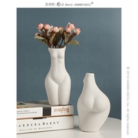 Vase vintage en céramique pour femmes, 1 pièce, design nordique, élégant, vintage, blanc, style boho, décoration intérieure