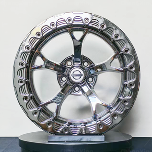 Nhôm tùy chỉnh giả mạo bánh xe 17x10j ET20 pcd5x114.3 cb66.1 năm nói Nismo V1 beadlock Chrome bánh xe 5x114.3 cho Nissan 370Z - Product Image 2