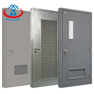 ZHTDOORS Manufacturer Customized Commercial Industrial Transformer Room Ventilation and Silencer Steel Louver <strong>Door</strong> - Product Image 1