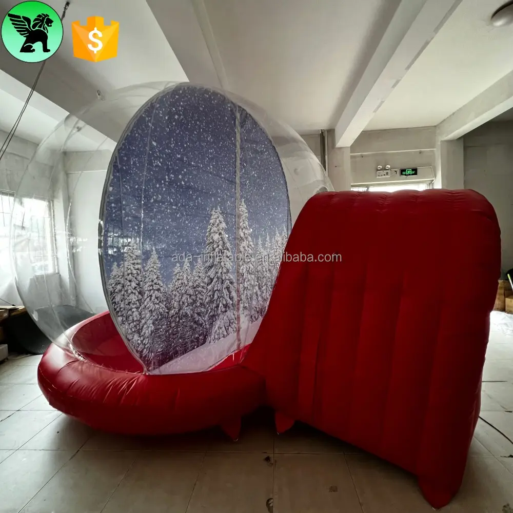 Globo gonfiabile di pubblicità di natale ha personalizzato il globo gonfiabile della neve di evento di festa per A10006 promozionale