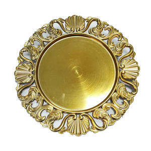 Plateau de service rond décoratif en céramique européenne de luxe rétro, creux, non toxique, pour fruits - Product Image 1