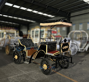 China Electric Horse Drawn Carriage Romantic Electric Manned Sightseeing Carriage Tourist Sightseeing Horse Carriage - Product Image 5