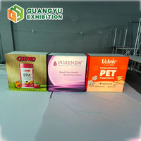 Tables pliantes personnalisées avec logo pour stand de promotion, stand de salon professionnel, table LED pop-up, fournitures pour stand de vendeur, comptoir de réception pliable
