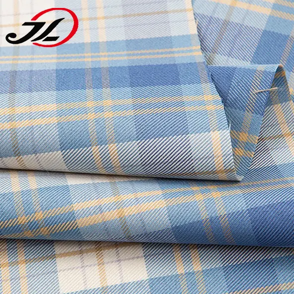 Çin tekstil ekose % 100% polyester iplik kumaş boyalı tekstil kontrol ceket tartan ekose tipi giyim