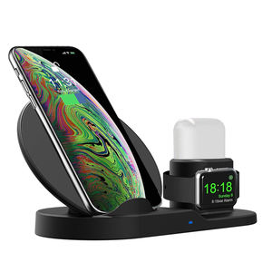 Support de station de <span class=keywords><strong>chargeur</strong></span> sans fil rapide pour bureau 10W support de charge sans fil 3 en 1 pour <span class=keywords><strong>Airpods</strong></span> 1/<span class=keywords><strong>2</strong></span>, pour <span class=keywords><strong>Apple</strong></span> Watch, pour iPhone - Product Image 1