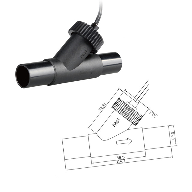 22mm Magnetic Flow Switch Flow Meter Sensor Controller Alternative RS Flow Switch Cynergy 3 for Water Heater Washing Machine