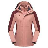Chaqueta de Esquí Impermeable 3 en 1 Unisex de Alta Calidad, Transpirable, Cortavientos, para Montañismo al Aire Libre, con Capucha