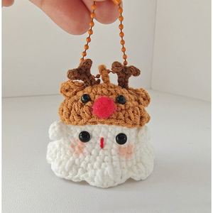 Wholesale Hot Selling Crochet Plush <b>Keychain</b> Handmade Knitted Doll Car <b>Keychain</b> Pendant for Cute Quirky Gift - Product Image 2