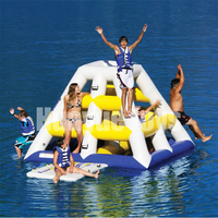 Structure gonflable commerciale pour enfants, en PVC, pour parc aquatique, modèle Jungle Jim & Joe, couleur/logo personnalisable, 2,5x2,5m, garantie 2 ans