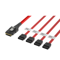 MINISAS 26PIN SFF8088 ke SFF8088 kabel penghubung komputer kabel SAS Mini 26p hingga 26pin, Harddisk