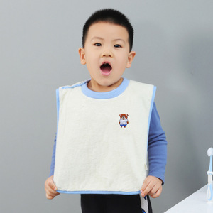 ผ้ากันเปื้อนขนแกะปะการังสำหรับเด็กพร้อมลายการ์ตูนหมี 100 ซม. X 140 ซม. สำหรับทารกและเด็กวัยหัดเดินผ้ากันเปื้อนกันน้ำสำหรับให้อาหาร - Product Image 1