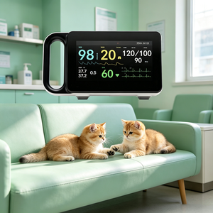 Monitor <span class=keywords><strong>Veterinario</strong></span> Multiparamétrico de 246.5*146.4*50.7MM para Veterinarios, Monitor de Signos Vitales Multiparamétrico Portátil para Animales Pequeños - Product Image 4