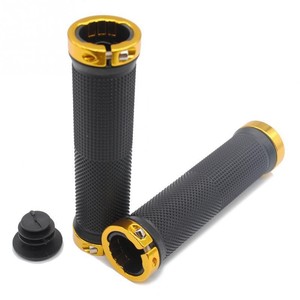 Poignées de guidon de vélo 22,2 mm en alliage d'aluminium avec verrouillage double face, antidérapantes en caoutchouc pour VTT - Product Image 2