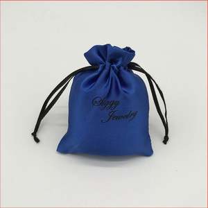<b>Recyclable</b> Gift Drawstring <b>Bag</b> Custom Logo Printed Satin Dust <b>Bag</b> for Jewelry - Product Image 5