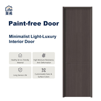 Porte intérieure simple en bois, personnalisée, de haute qualité, sans peinture, écologique, imperméable, insonorisée, faible teneur en formaldéhyde et résistante à l'humidité