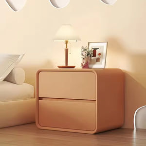 Mesita de Noche Moderna de Madera Maciza de Estilo Italiano de Lujo con 2-3 Cajones, Muebles de Dormitorio Ecológicos - Product Image 2