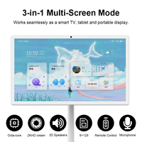 Téléviseur intelligent portable LED 4K de 32 pouces avec écran tactile intégré, tablette interactive pour la maison intelligente, Android 15, 8 Go + 128 Go, TV de salle de bain