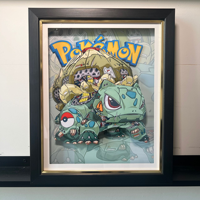 Peinture sur papier artisanale inspirée des jeux avec effets RVB Tenture murale à double usage et support de table 34*28cm