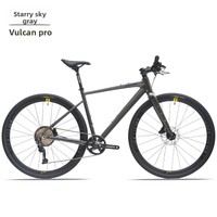 Vélo de route tout-terrain HULDABIKE Huluda Fire God 700C en alliage d'aluminium, 10 vitesses, fourche rigide en fibre de carbone, freins à double disque