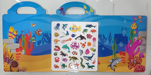 หนังสือสติกเกอร์<span class=keywords><strong>การ์ตูน</strong></span>เจลลี่สำหรับเด็ก สติกเกอร์รูปทะเลแบบใช้ซ้ำได้ ทนทาน เป็นมิตรกับสิ่งแวดล้อม หนังสือกิจกรรมการเรียนรู้สำหรับเด็กก่อนวัยเรียนและเด็กเล็ก - Product Image 2