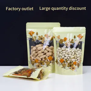 Nuts Almonds Melon Snack Food Sealed Mouth Plastic Packaging Stand Up Bag