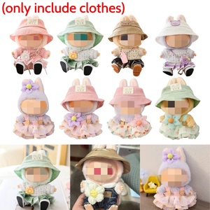 17cm Mini peluche vestiti per bambole accessori Outfit per bambola Labubu v1/v2 morbido maglione lavorato a maglia Set abito da festa - Product Image 1