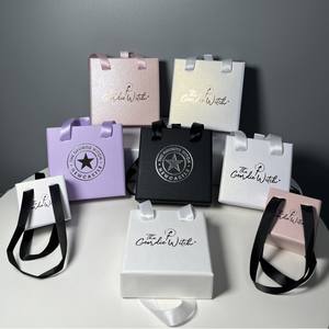 Kotak Perhiasan Kardus Kustom, Cincin, Anting, Kalung, Kotak Gelang, Kotak Perhiasan Multifungsi Dengan Pegangan - Product Image 3