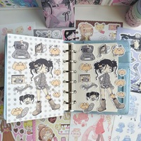 1pcs Per Pack Stiker Karakter Gadis Musim Panas Retro Stiker Lucu Bahan Instagram dan Bullet Journal