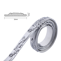 Moulure décorative en PVC auto-adhésive, bande de bordure murale résistante à l'humidité pour plafond, idéale pour hôtels, salles de bain et projets de bricolage à domicile