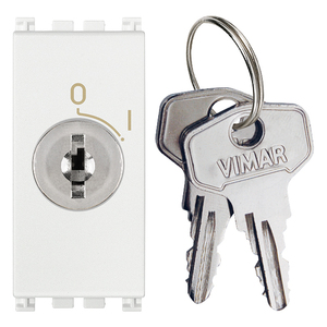 Interruttore a chiave Vimar 16A bianco con chiavi per controllo elettrico - Product Image 1