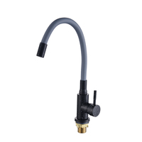 Robinet de cuisine économique classique en acier inoxydable, design moderne en céramique, montage sur plan, finition chromée, mitigeur eau chaude/froide 360°