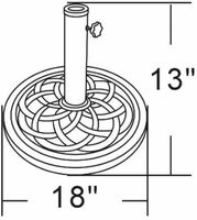 Base de parasol de marché robuste de 22 lb pour terrasse Base de parasol pour parasol