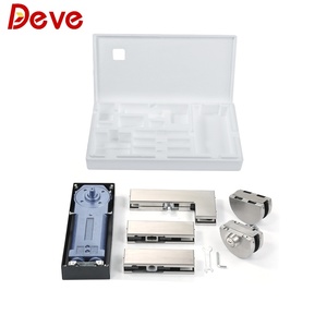 Deve, combinación moderna, venta, ajuste de parche, manija de puerta de vidrio, bisagra de piso, pivote, resorte de piso automático hidráulico para puerta de vidrio - Product Image 3