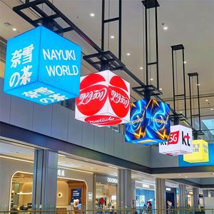 Pantalla LED Cúbica Personalizada P2.5 P3 P3.91 P4.81, Tamaño No Estándar <span class=keywords><strong>para</strong></span> Decoración de Escaparates, Centros Comerciales, Cabinas de <span class=keywords><strong>Fotos</strong></span>, Exhibición de Imagen de Marca - Product Image 1