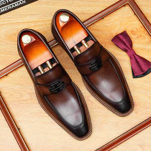 Mocassins décontractés pour hommes de style professionnel de haute qualité, en cuir respirant avec boucle métallique - Product Image 6