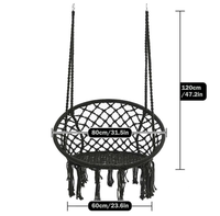 Chaise suspendue en macramé métallique, confortable, pour jardin, terrasse extérieure, vente chaude