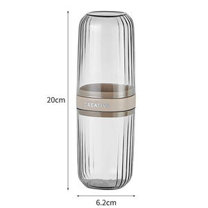 旅行便携式<span class=keywords><strong>3</strong></span>合1牙科牙刷洗洁杯旅行友好型牙刷支架轻型牙膏容器储物盒 - Product Image 2