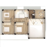 Petite Maison Modulaire Préfabriquée Mur Extérieur Villas de Luxe Modernes Panneaux Sip Kit Maison