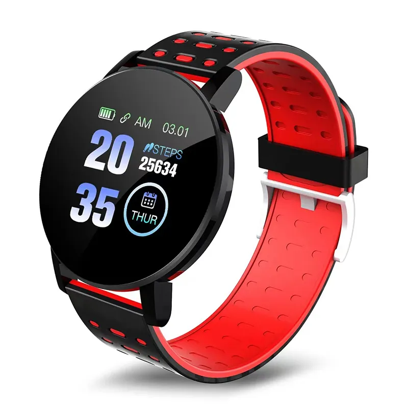 119 Plus Men's Smart Watch Heart Rate Blood Pressure IP67 Waterproof Sport Round Women Fitness Tracker Relogio Smartwatch