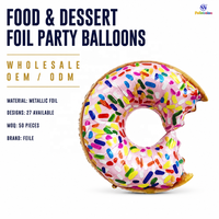 Ballons en aluminium en gros pour desserts et hamburgers glacés, en stock, OEM/ODM pour fournitures de fête d'anniversaire