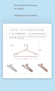 耐用的厚塑料衣架衣架，用于衣橱大衣衬衫，带缺口 - Product Image 3